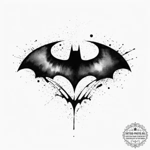 Tattoo sketch the batman new logo, ink illust... - эскиз тату (№1755847856_0, 22.08.2025 07:30) — tattoo-photo.ru