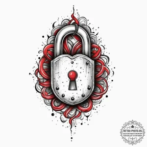 Tattoo hands with a lock, tattoo line art, ne... - эскиз тату (№1755850455_0, 22.08.2025 08:14) — tattoo-photo.ru