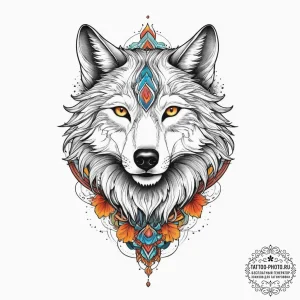 Tattoo sketch fenrir wolf, ink illustration f... - эскиз тату (№1755854267_0, 22.08.2025 09:17) — tattoo-photo.ru