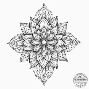 Tattoo sketch mystical spring, tattoo flash s... - эскиз тату (№1755856673_0, 22.08.2025 09:57) — tattoo-photo.ru