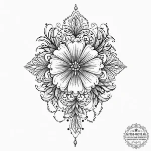 Tattoo sketch sweet william, tattoo drawing o... - эскиз тату (№1755856872_0, 22.08.2025 10:01) — tattoo-photo.ru