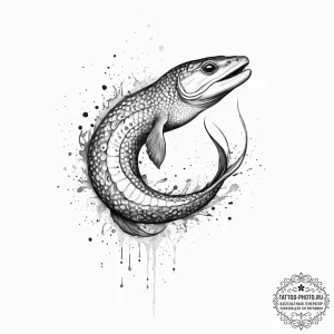 Tattoo sketch moray eel, concept art for tatt... - эскиз тату (№1755857686_0, 22.08.2025 10:14) — tattoo-photo.ru