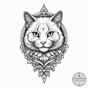 Tattoo sketch ragdoll, ink illustration for t... - эскиз тату (№1755860703_0, 22.08.2025 11:05) — tattoo-photo.ru