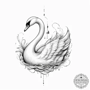 Tattoo sketch swan tattoo - эскиз тату (№1755861104_0, 22.08.2025 11:11) — tattoo-photo.ru
