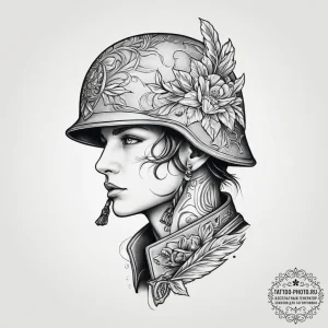 Tattoo sketch soldier with a pencil, concept... - эскиз тату (№1755862909_0, 22.08.2025 11:41) — tattoo-photo.ru