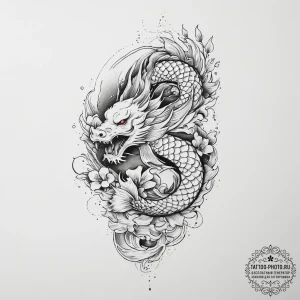 Tattoo sketch hands with a brush, concept art... - эскиз тату (№1755863299_0, 22.08.2025 11:48) — tattoo-photo.ru