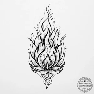 Tattoo sketch fire, artistic tattoo sketch, l... - эскиз тату (№1755864773_0, 22.08.2025 12:12) — tattoo-photo.ru