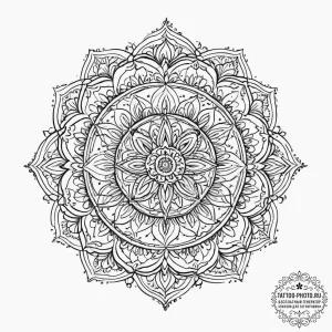 Tattoo sketch blackwork мандала, tattoo flash... - эскиз тату (№1755869561_0, 22.08.2025 13:32) — tattoo-photo.ru