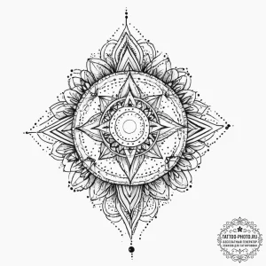 Tattoo sketch cosmic narrative, tattoo flash... - эскиз тату (№1755871777_0, 22.08.2025 14:09) — tattoo-photo.ru