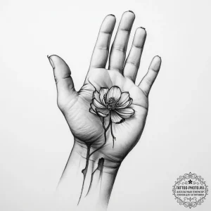 Tattoo sketch hands with a date, ink illustra... - эскиз тату (№1755872988_0, 22.08.2025 14:29) — tattoo-photo.ru