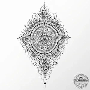 Tattoo sketch blessed realm, ink illustration... - эскиз тату (№1755877419_0, 22.08.2025 15:43) — tattoo-photo.ru
