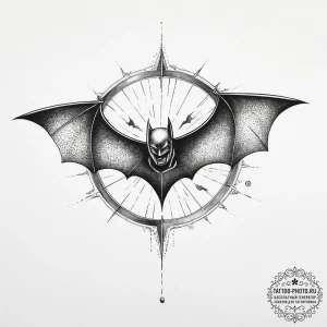 Tattoo sketch the dark knight bat-signal, art... - эскиз тату (№1755878430_0, 22.08.2025 16:00) — tattoo-photo.ru
