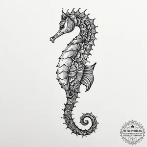 Tattoo sketch seahorse tail, artistic tattoo... - эскиз тату (№1755879036_0, 22.08.2025 16:10) — tattoo-photo.ru