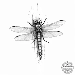 Tattoo sketch hawker dragonfly, ink illustrat... - эскиз тату (№1755880437_0, 22.08.2025 16:33) — tattoo-photo.ru