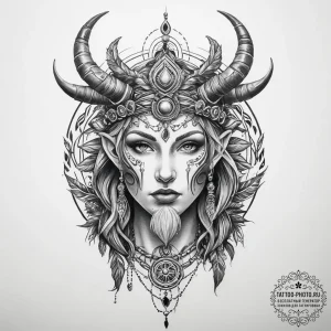 Tattoo sketch druid - эскиз тату (№1755881636_0, 22.08.2025 16:53) — tattoo-photo.ru
