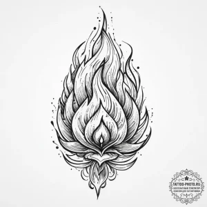 Tattoo sketch fire flames - эскиз тату (№1755883438_0, 22.08.2025 17:23) — tattoo-photo.ru