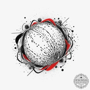 Tattoo sketch shot put shot put ball, ink ill... - эскиз тату (№1755884846_0, 22.08.2025 17:47) — tattoo-photo.ru