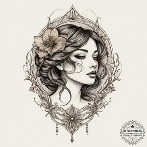 Tattoo sketch oasis, artistic tattoo sketch,... - эскиз тату (№1755888050_0, 22.08.2025 18:40) — tattoo-photo.ru