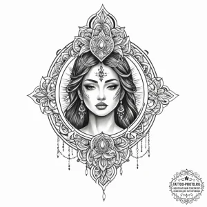 Tattoo sketch sacred representation - эскиз тату (№1755889872_0, 22.08.2025 19:11) — tattoo-photo.ru