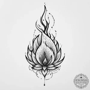 Tattoo sketch fire, ink illustration for tatt... - эскиз тату (№1755894302_0, 22.08.2025 20:25) — tattoo-photo.ru