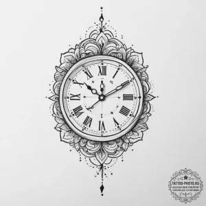 Tattoo sketch watch face, tattoo drawing outl... - эскиз тату (№1755895103_0, 22.08.2025 20:38) — tattoo-photo.ru