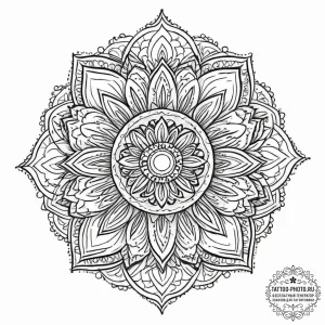 Tattoo sketch slavic embroidery pattern with... - эскиз тату (№1755896299_0, 22.08.2025 20:58) — tattoo-photo.ru