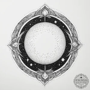 Tattoo sketch cosmic sphere, tattoo sketch de... - эскиз тату (№1755897493_0, 22.08.2025 21:18) — tattoo-photo.ru