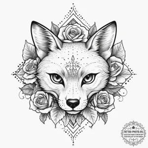 Tattoo sketch dotwork лиса из точек, tattoo f... - эскиз тату (№1755898876_0, 22.08.2025 21:41) — tattoo-photo.ru
