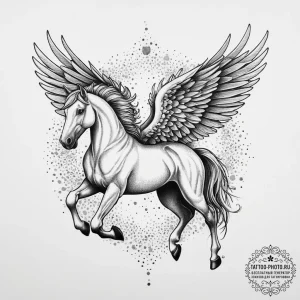 Tattoo sketch pegasus tattoo, concept art for... - эскиз тату (№1755899465_0, 22.08.2025 21:51) — tattoo-photo.ru