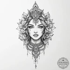 Tattoo sketch bronze - эскиз тату (№1755903614_0, 22.08.2025 23:00) — tattoo-photo.ru
