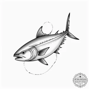 Tattoo sketch tuna, ink illustration for tatt... - эскиз тату (№1755904824_0, 22.08.2025 23:20) — tattoo-photo.ru