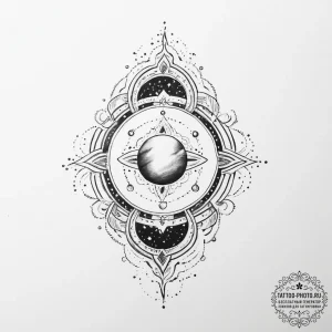Tattoo sketch cosmic origin - эскиз тату (№1755905425_0, 22.08.2025 23:30) — tattoo-photo.ru