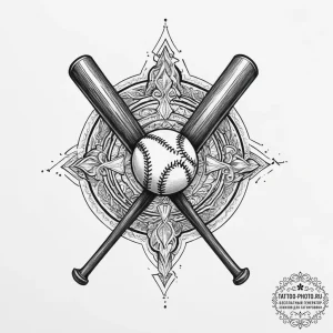 Tattoo sketch baseball with a bat, concept ar... - эскиз тату (№1755909009_0, 23.08.2025 00:30) — tattoo-photo.ru