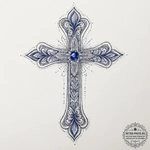 Tattoo sketch sapphire, ink illustration for... - эскиз тату (№1755911605_0, 23.08.2025 01:13) — tattoo-photo.ru