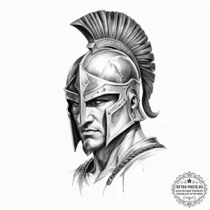 Tattoo sketch spartan - эскиз тату (№1755912405_0, 23.08.2025 01:26) — tattoo-photo.ru