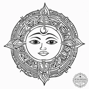 Tattoo sketch hieroglyphic symbol for "creati... - эскиз тату (№1755914194_0, 23.08.2025 01:56) — tattoo-photo.ru