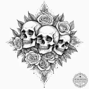 Tattoo sketch holy portrayal, concept art for... - эскиз тату (№1755916195_0, 23.08.2025 02:29) — tattoo-photo.ru
