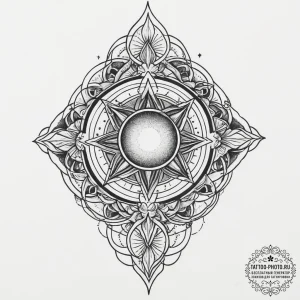 Tattoo sketch cosmic source, tattoo drawing o... - эскиз тату (№1755916983_0, 23.08.2025 02:43) — tattoo-photo.ru