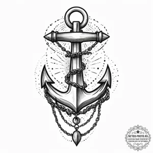 Tattoo sketch chain, tattoo line art, old sch... - эскиз тату (№1755917773_0, 23.08.2025 02:56) — tattoo-photo.ru