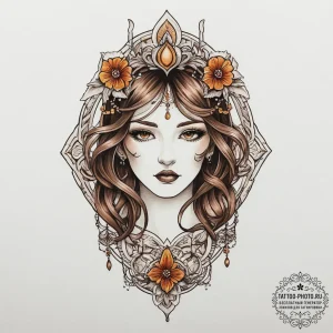 Tattoo sketch heaven, tattoo flash sheet desi... - эскиз тату (№1755919535_0, 23.08.2025 03:25) — tattoo-photo.ru