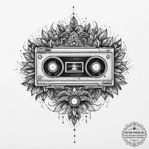 Tattoo sketch 90s cd player, tattoo flash she... - эскиз тату (№1755920125_0, 23.08.2025 03:35) — tattoo-photo.ru