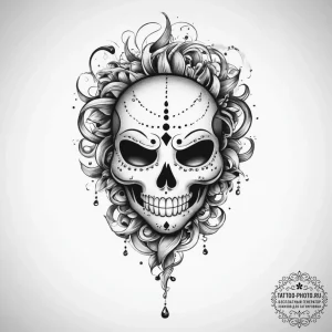 Tattoo sketch phantom, concept art for tattoo... - эскиз тату (№1755920518_0, 23.08.2025 03:41) — tattoo-photo.ru