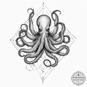 Tattoo sketch узор в виде осьминога, tattoo l... - эскиз тату (№1755925486_0, 23.08.2025 05:04) — tattoo-photo.ru