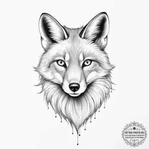 Tattoo sketch fox tattoo - эскиз тату (№1755926282_0, 23.08.2025 05:18) — tattoo-photo.ru