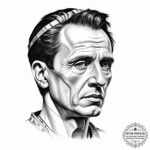 Tattoo sketch julius caesar portrait - эскиз тату (№1755926476_0, 23.08.2025 05:21) — tattoo-photo.ru