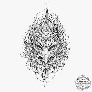 Tattoo sketch amber, ink illustration for tat... - эскиз тату (№1755926877_0, 23.08.2025 05:27) — tattoo-photo.ru