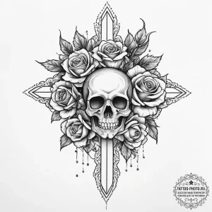 Tattoo sketch hidden, artistic tattoo sketch,... - эскиз тату (№1755927870_0, 23.08.2025 05:44) — tattoo-photo.ru