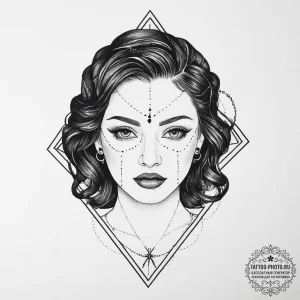 Tattoo sketch portrait of a loved one, tattoo... - эскиз тату (№1755928466_0, 23.08.2025 05:54) — tattoo-photo.ru