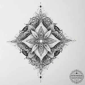 Tattoo sketch blessed being, concept art for... - эскиз тату (№1755928665_0, 23.08.2025 05:57) — tattoo-photo.ru