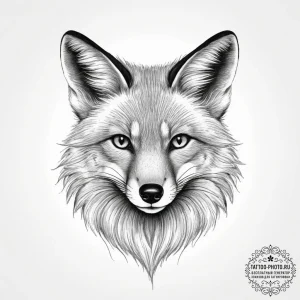 Tattoo sketch elegant fox, ink illustration f... - эскиз тату (№1755932404_0, 23.08.2025 07:00) — tattoo-photo.ru